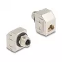 Adapter Delock M12 X-Coded 8-pin żeński na RJ45 żeński Cat.6A STP metalowy 60685