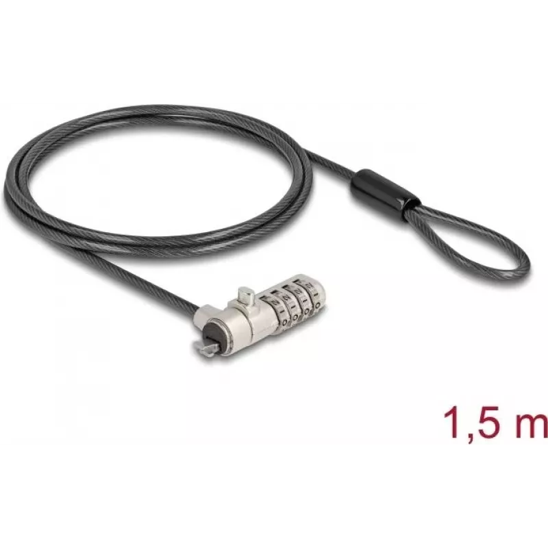 Zamek do laptopa DELOCK Navilock z zamkiem szyfrowym dla HP Nano Slot - kabel ze stali węglowej (20967)