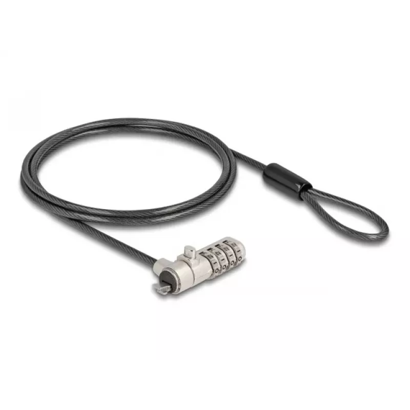 Zamek do laptopa DELOCK Navilock z zamkiem szyfrowym dla HP Nano Slot - kabel ze stali węglowej (20967)