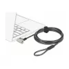 Kabel zabezpieczający do notebooka Delock Navilock z 3 głowicami blokującymi dla Kensington, Noble Wedge i Nano Slot (20676)