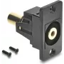 Delock Panel Mount 3,5 mm 3-pinowy złącze jack żeńskie do żeńskiego pozłacane czarne 91207