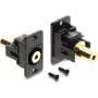 Złącze panelowe Delock 3,5 mm 4-pin żeńskie do żeńskiego, pozłacane, czarne 91223