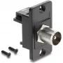 Adapter panelowy DELOCK IEC C14 wtyk do gniazda F-Type, czarny 91204