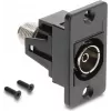 Adapter panelowy DELOCK IEC C14 do F-Type żeńskiego, czarny 91195