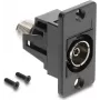 Adapter panelowy DELOCK IEC C14 do F-Type żeńskiego, czarny 91195