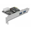 Karta Delock PCI Express x1 na 2 x USB 3.2 Gen 1 Typ-A, Low-Profile