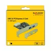Karta Delock PCI Express x1 na 2 x USB 3.2 Gen 1 Typ-A, Low-Profile