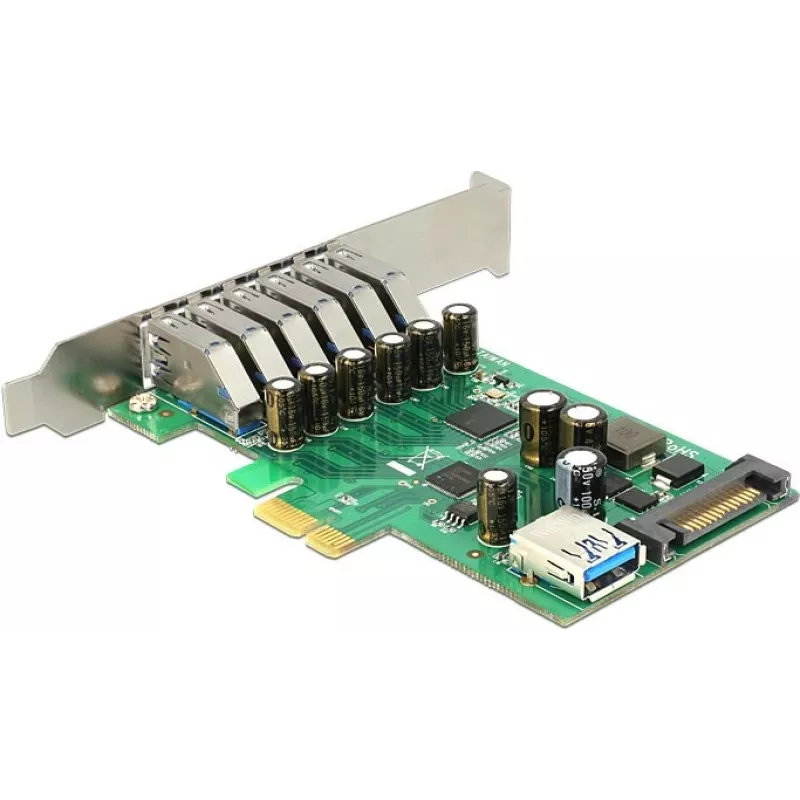 Karta Delock PCI Express x1 na 6 x zewnętrznych + 1 x wewnętrzny USB 3.0