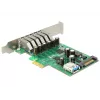 Karta Delock PCI Express x1 na 6 x zewnętrznych + 1 x wewnętrzny USB 3.0