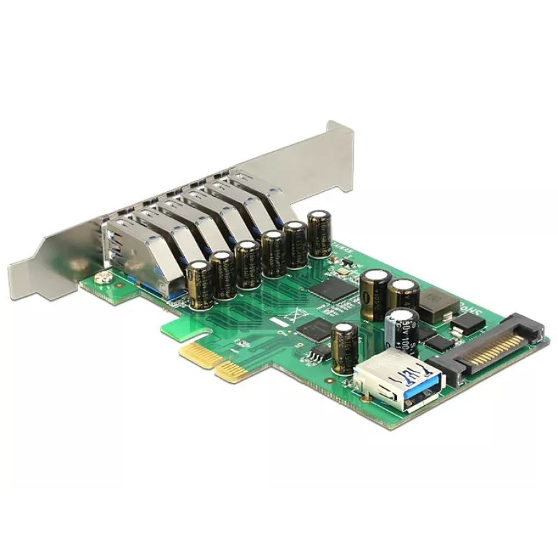 Karta Delock PCI Express x1 na 6 x zewnętrznych + 1 x wewnętrzny USB 3.0