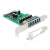 Karta Delock PCI Express x1 na 6 x zewnętrznych + 1 x wewnętrzny USB 3.0