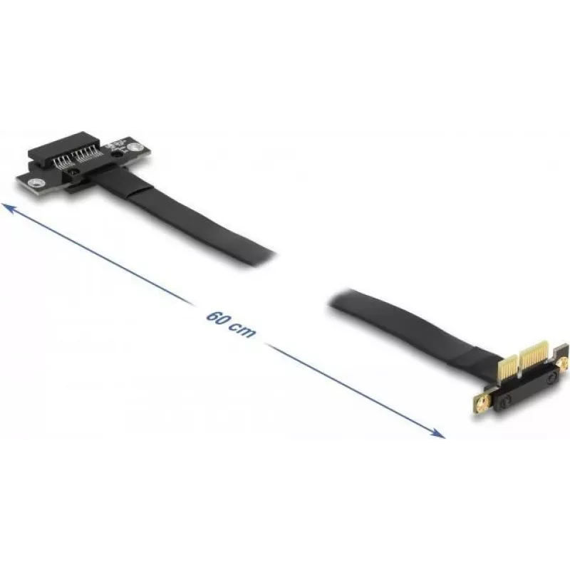 Karta riser Delock PCI Express x1 z 90° kątowym złączem i kablem 60 cm