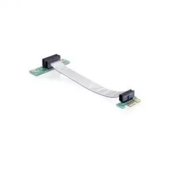 Karta riser Delock PCI Express x1 na x1 z elastycznym kablem, 13 cm, skierowana w lewo