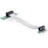Karta riser Delock PCI Express x1 na x1 z elastycznym kablem, 13 cm, skierowana w lewo
