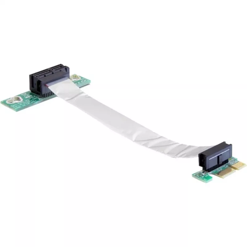 Karta riser Delock PCI Express x1 na x1 z elastycznym kablem, 13 cm, skierowana w lewo