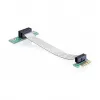 Karta riser Delock PCI Express x1 na x1 z elastycznym kablem, 13 cm, skierowana w lewo