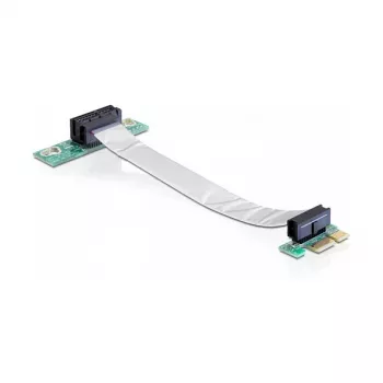 Karta riser Delock PCI Express x1 na x1 z elastycznym kablem, 13 cm, skierowana w lewo