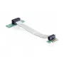 Karta riser Delock PCI Express x1 na x1 z elastycznym kablem, 13 cm, skierowana w lewo
