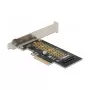 Delock karta PCI Express x4 na 1 x wewnętrzny NVMe M.2 Key M 80 mm - niski profil 90047