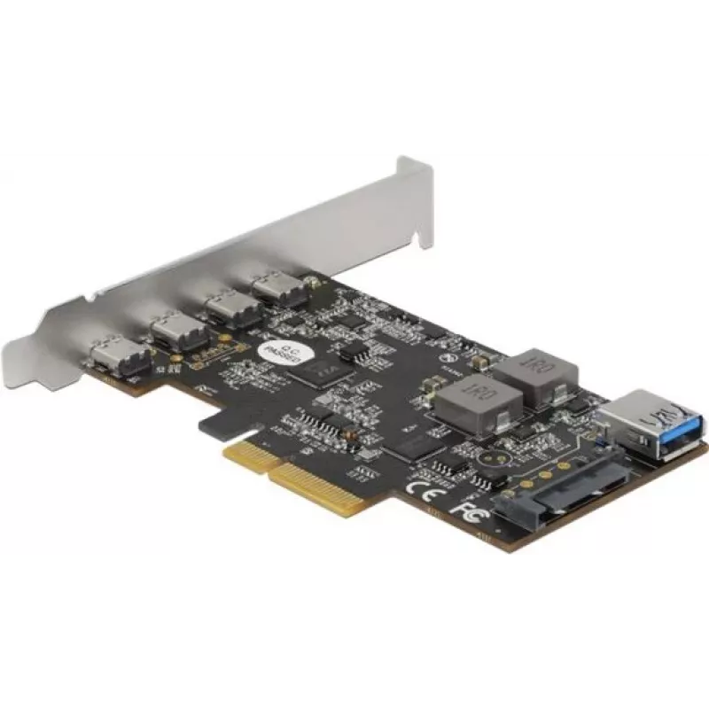Karta Delock PCI Express x4 na 4 x USB Type-C + 1 x USB Type-A - SuperSpeed USB 10 Gbps - Low Profile, kontroler USB
