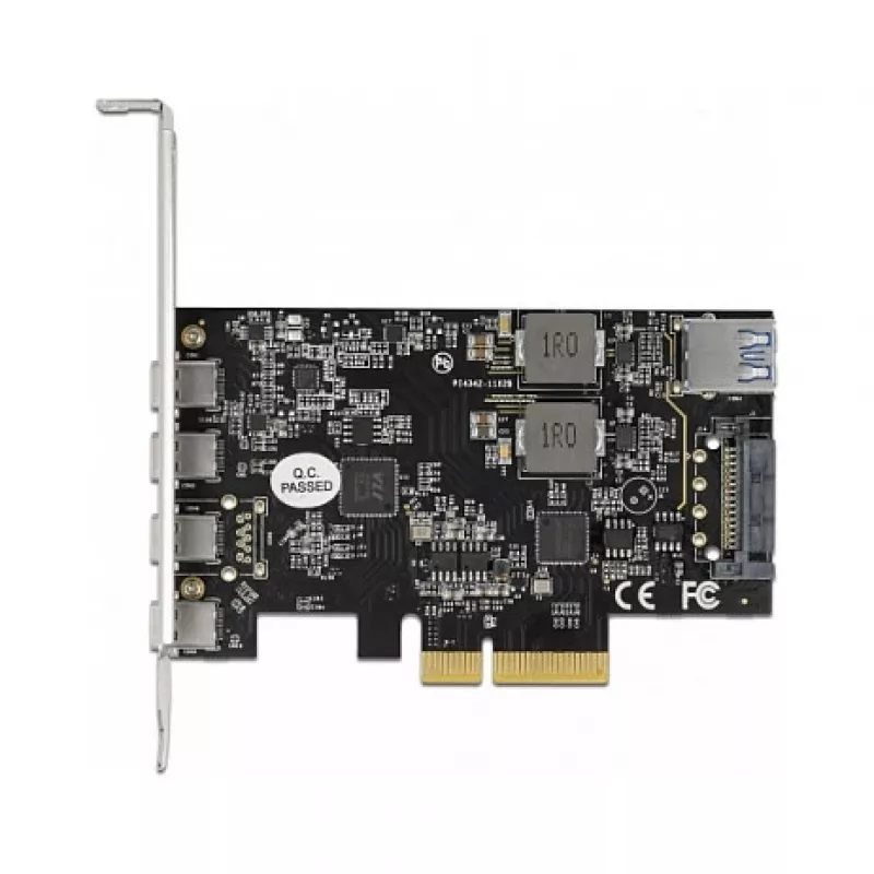Karta Delock PCI Express x4 na 4 x USB Type-C + 1 x USB Type-A - SuperSpeed USB 10 Gbps - Low Profile, kontroler USB