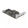 Karta Delock PCI Express x4 na 4 x USB Type-C + 1 x USB Type-A - SuperSpeed USB 10 Gbps - Low Profile, kontroler USB