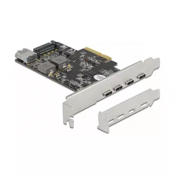 Karta Delock PCI Express x4 na 4 x USB Type-C + 1 x USB Type-A - SuperSpeed USB 10 Gbps - Low Profile, kontroler USB