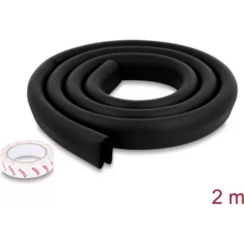 Delock profil ochronny krawędzi z pianki PE 35 x 12 mm, 2 m, czarny 18486