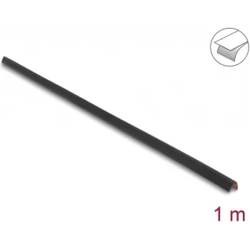 Delock samoprzylepny profil ochronny na krawędzie z PVC, rowkowany, 25 x 25 mm, 1 m, czarny 18490