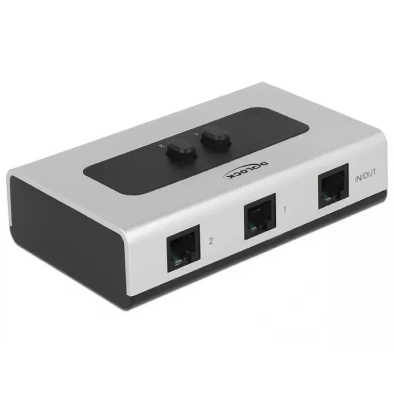 Delock RJ11 2-Port Manual Bidirectional Switch