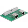 Delock RJ45 2 x żeńskie do 2 x złącze zaciskowe z przyciskiem do szyny DIN (66994)