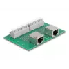 Delock RJ45 2 x żeńskie do 2 x złącze zaciskowe z przyciskiem do szyny DIN (66994)