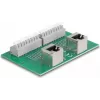Delock RJ45 2 x żeńskie do 2 x złącze zaciskowe z przyciskiem do szyny DIN pod kątem (66995)