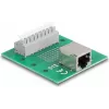 Delock RJ45 żeńskie do złącza zaciskowego z przyciskiem do szyny DIN 66992