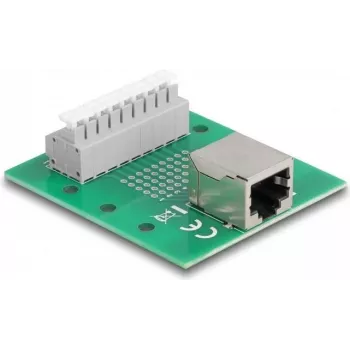 Delock RJ45 żeńskie do złącza zaciskowego z przyciskiem do szyny DIN 66992