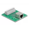Delock RJ45 żeńskie do złącza zaciskowego z przyciskiem do szyny DIN 66992