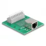 Delock RJ45 żeńskie do złącza zaciskowego z przyciskiem do szyny DIN 66992