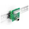 Delock RJ45 Jack to Terminal Block z przyciskiem do szyny DIN pod kątem (66993)