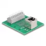 Delock RJ45 Jack to Terminal Block z przyciskiem do szyny DIN pod kątem (66993)