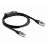 Delock RJ45 Patch Cable Cat.6 F/UTP 1 m Black with Switch