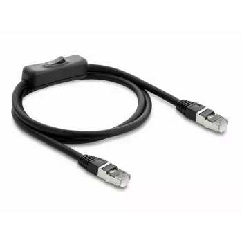 Delock RJ45 Patch Cable Cat.6 F/UTP 1 m Black with Switch