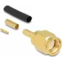 Delock Wtyk zaciskowy RP-SMA do RG-174/RG-316/RG-188, styki pozłacane, 50 omów 91788