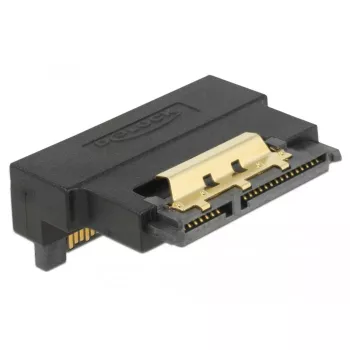 Delock SATA 22 Pin Żeński na Męski Adapter z Zatrzaskiem – Kątowy w dół