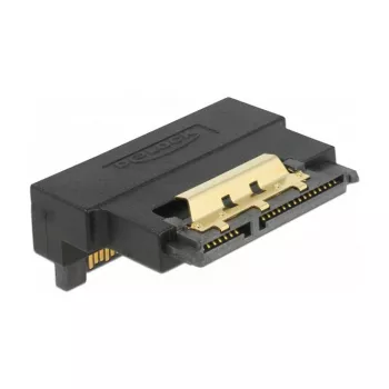 Delock SATA 22 Pin Żeński na Męski Adapter z Zatrzaskiem – Kątowy w dół