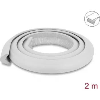 Delock Samoprzylepna piankowa listwa ochronna na krawędzie 35 x 13 mm, 2 m, szara 18489