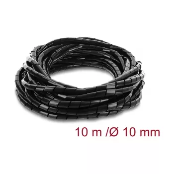 Delock spiralna osłona na kable 10 mm średnica 10 m czarna