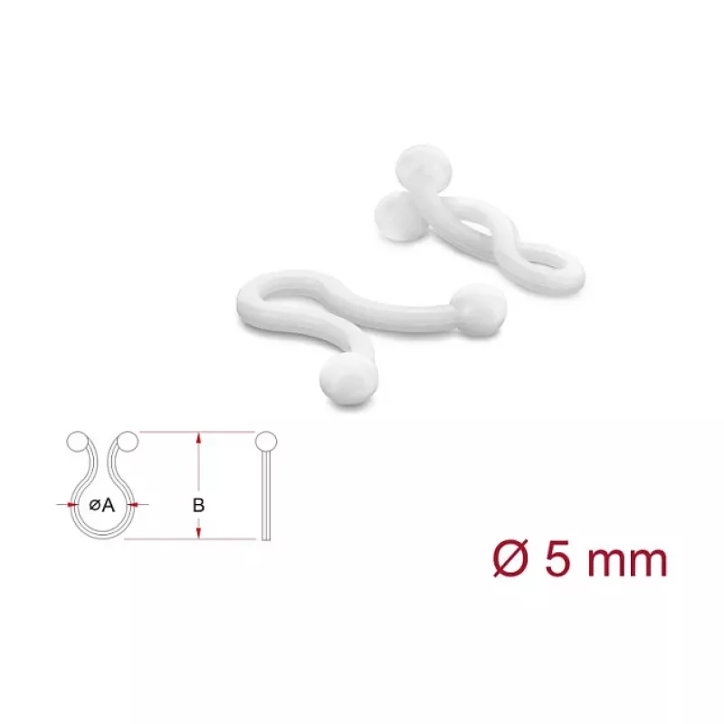 Delock spiralny oplot kablowy 5 mm przezroczysty, 100 sztuk