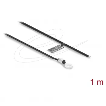 Delock Kabel czujnika temperatury M4 z 2 otwartymi końcówkami, płaski PVC B25/85 3435K 1 m