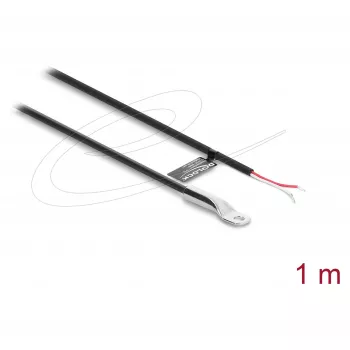 Delock Kabel czujnika temperatury M4 z 2 otwartymi końcówkami kabla, PVC okrągły B25/85 3435K 1 m