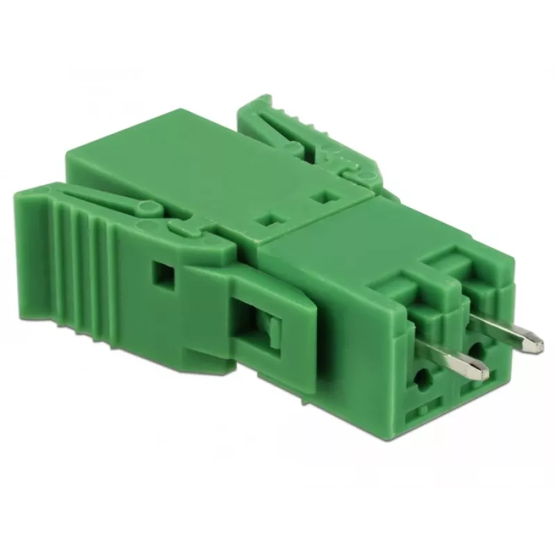 Zestaw złączy śrubowych Delock do PCB, 2-pinowe, raster 3,81 mm, pionowe (65968)